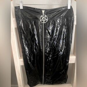 KILLSTAR Pitch Black Pencil Skirt